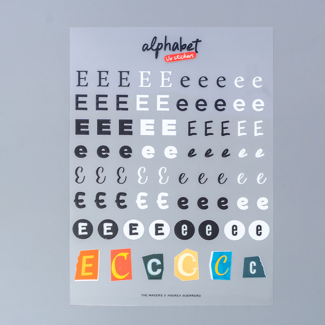 Alphabet UV Sticker Pack
