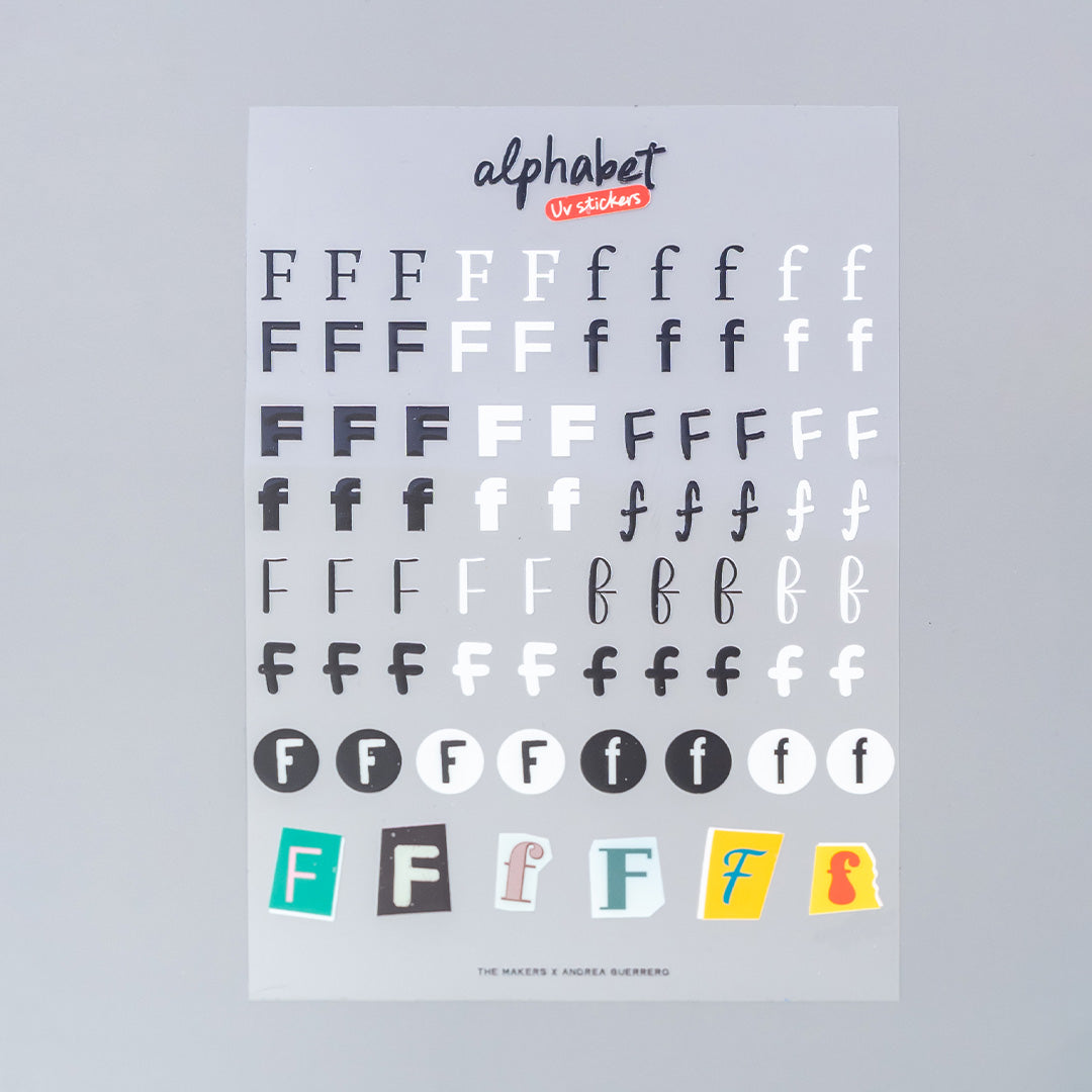 Alphabet UV Sticker Pack