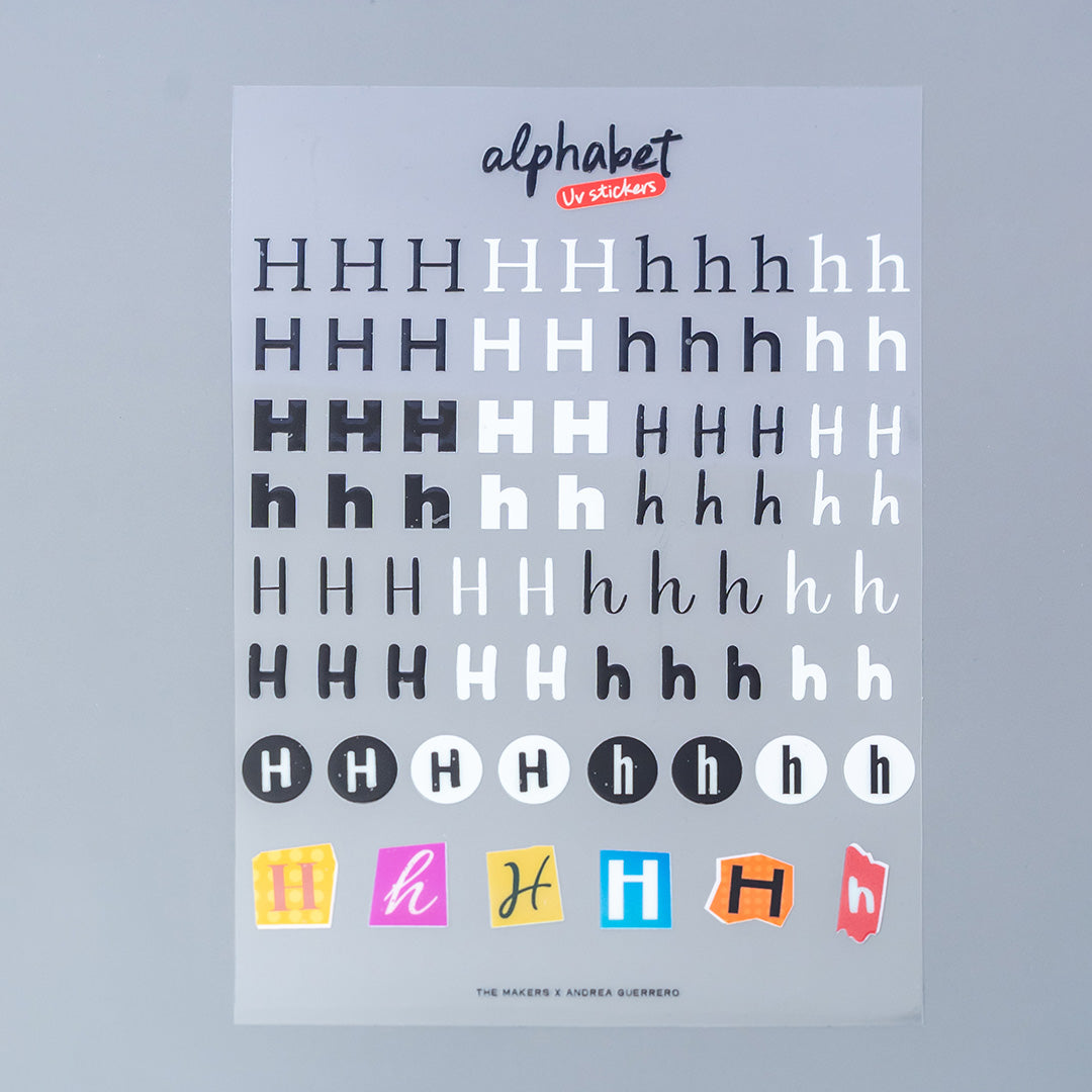 Alphabet UV Sticker Pack
