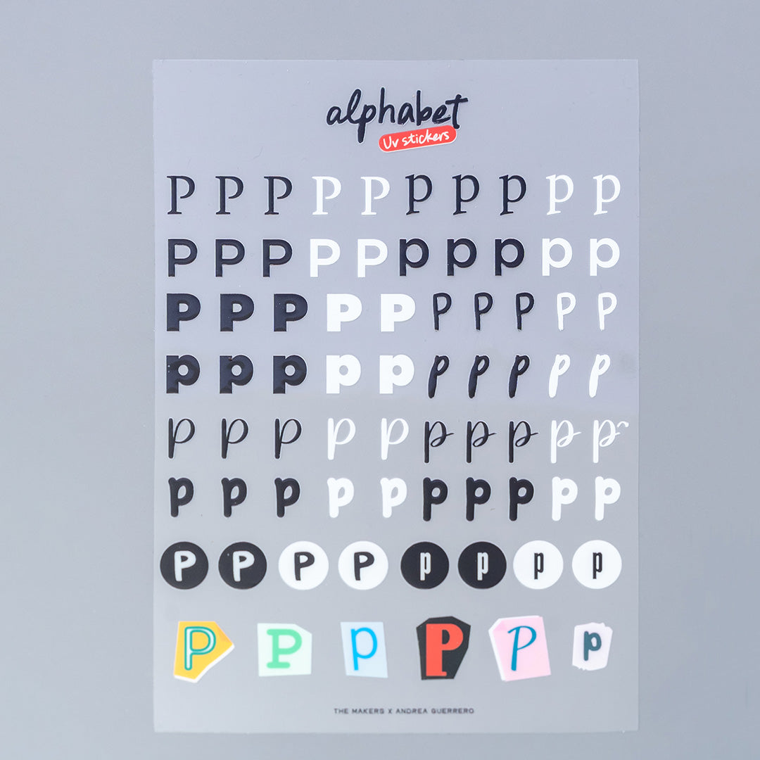 Alphabet UV Sticker Pack