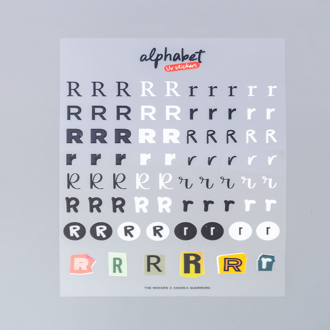 Alphabet UV Sticker Pack