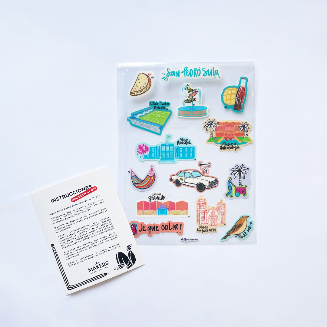 San Pedro Sula UV Sticker Pack