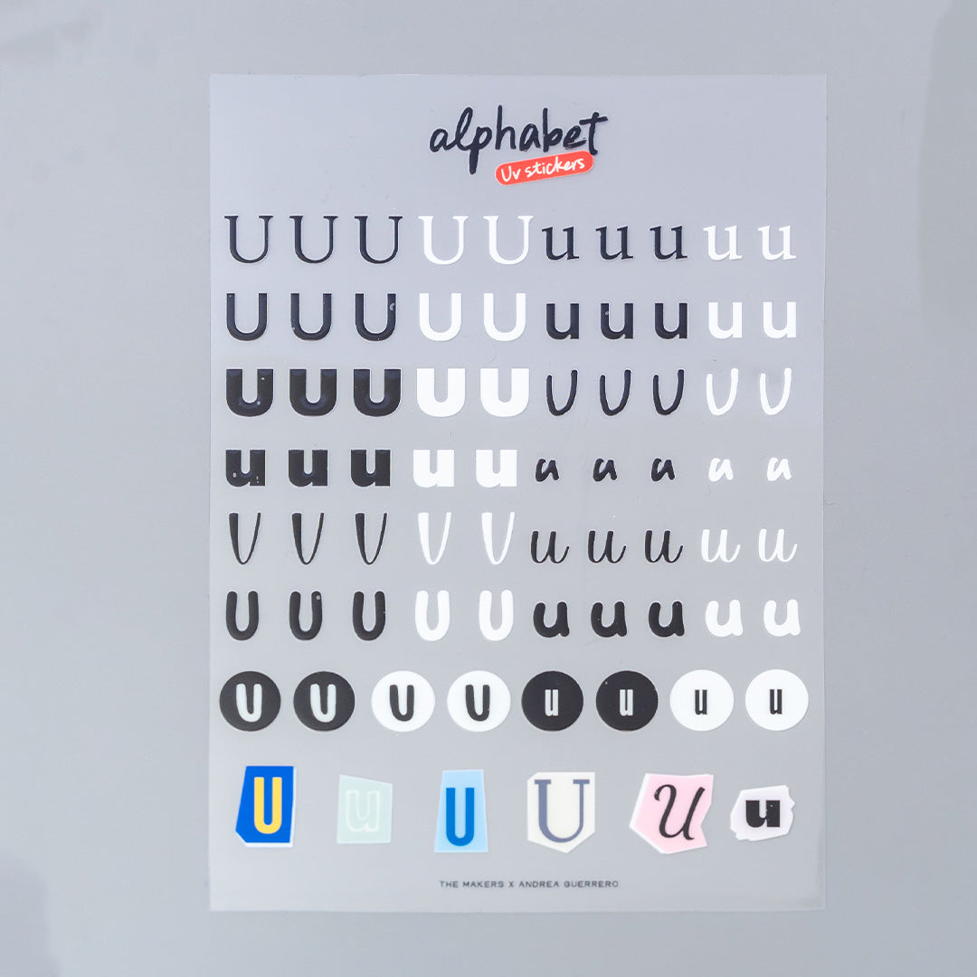 Alphabet UV Sticker Pack