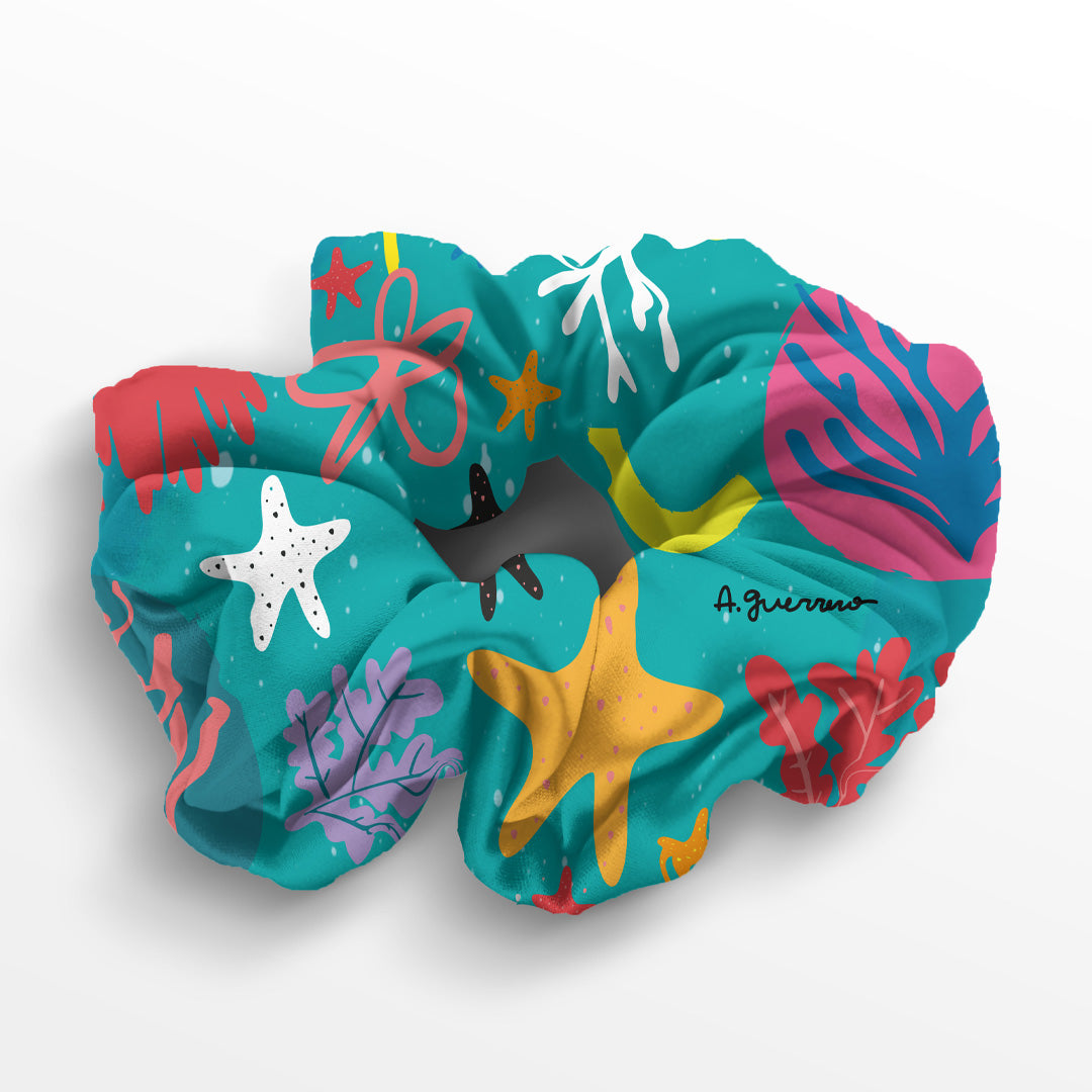 Coral & Mar Scrunchies