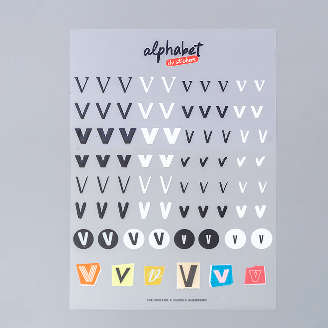 Alphabet UV Sticker Pack