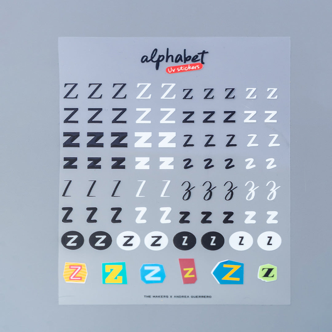 Alphabet UV Sticker Pack