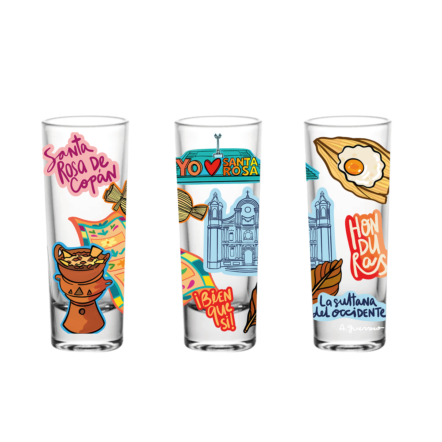 Santa Rosa de Copán UV Tequila Shot Glass