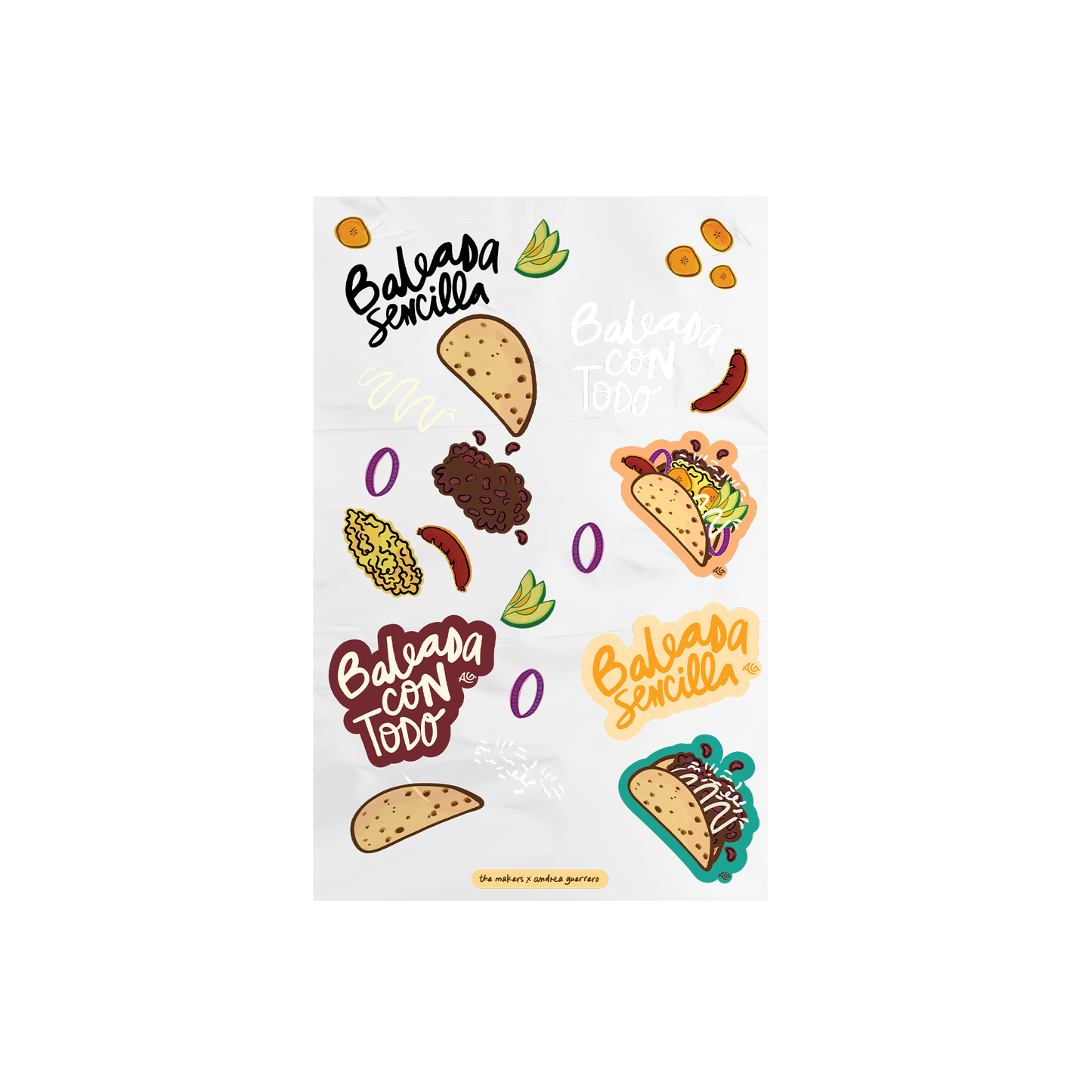 Baleada Catracha UV Sticker Pack