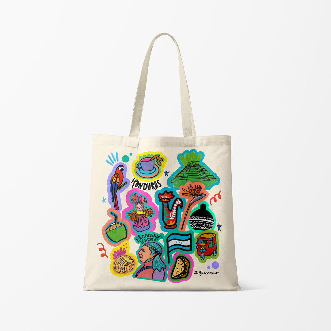 Honduran Sticker Tote Bag