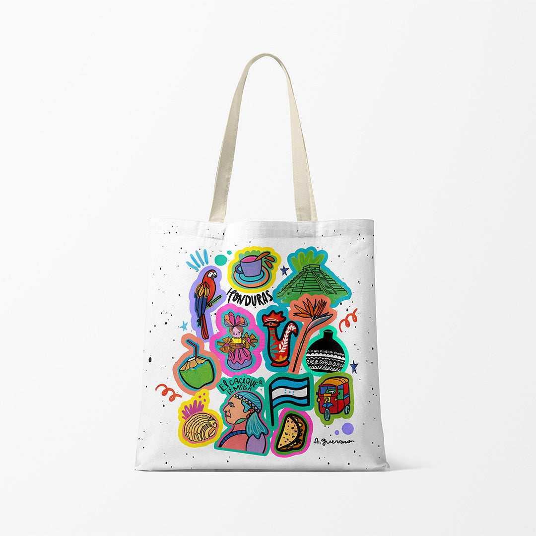 Honduran Sticker Tote Bag