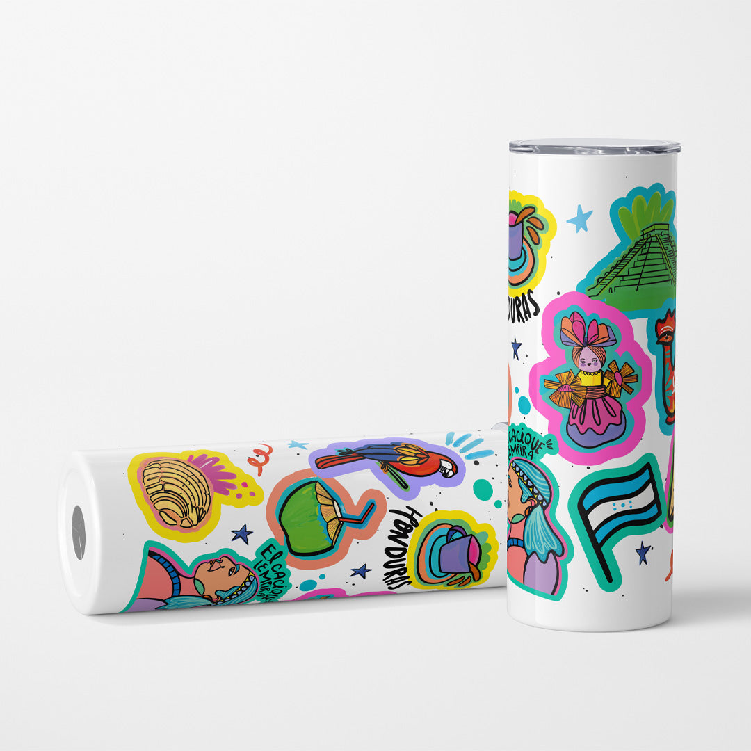 Honduran Sticker Skinny Tumbler