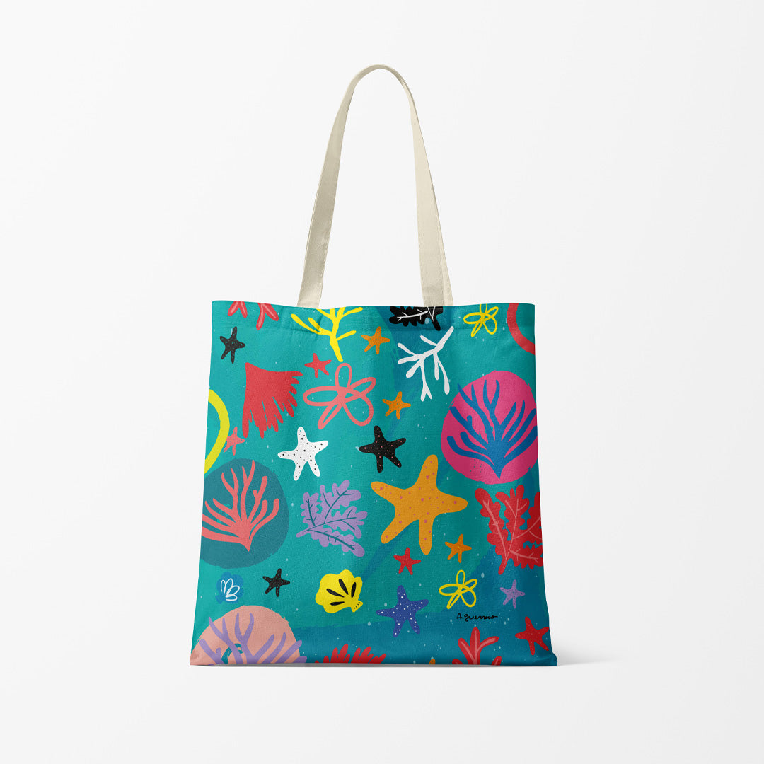 Coral & Mar Tote Bag