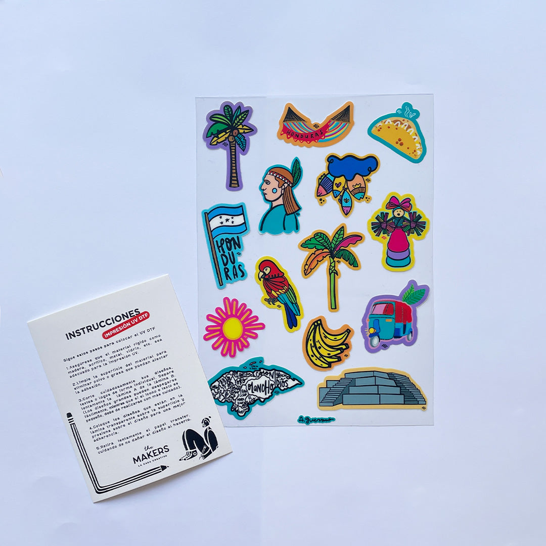 Honduras UV Sticker Pack