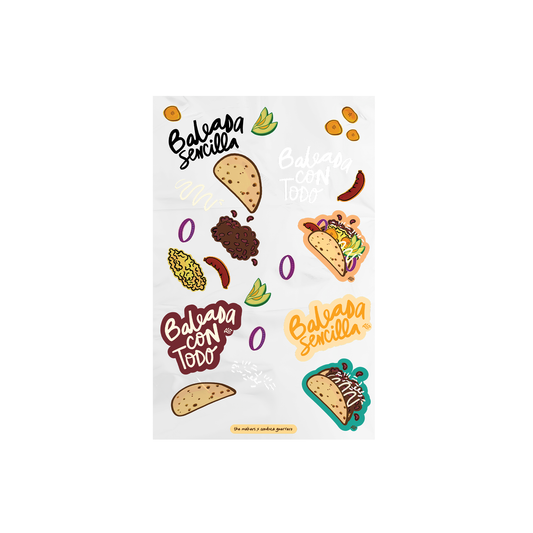 Baleada Catracha UV Sticker Pack